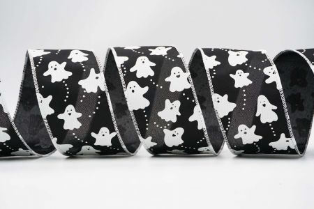 BOO Ghost Wired Ribbon_KF7072GC-53-1_fekete